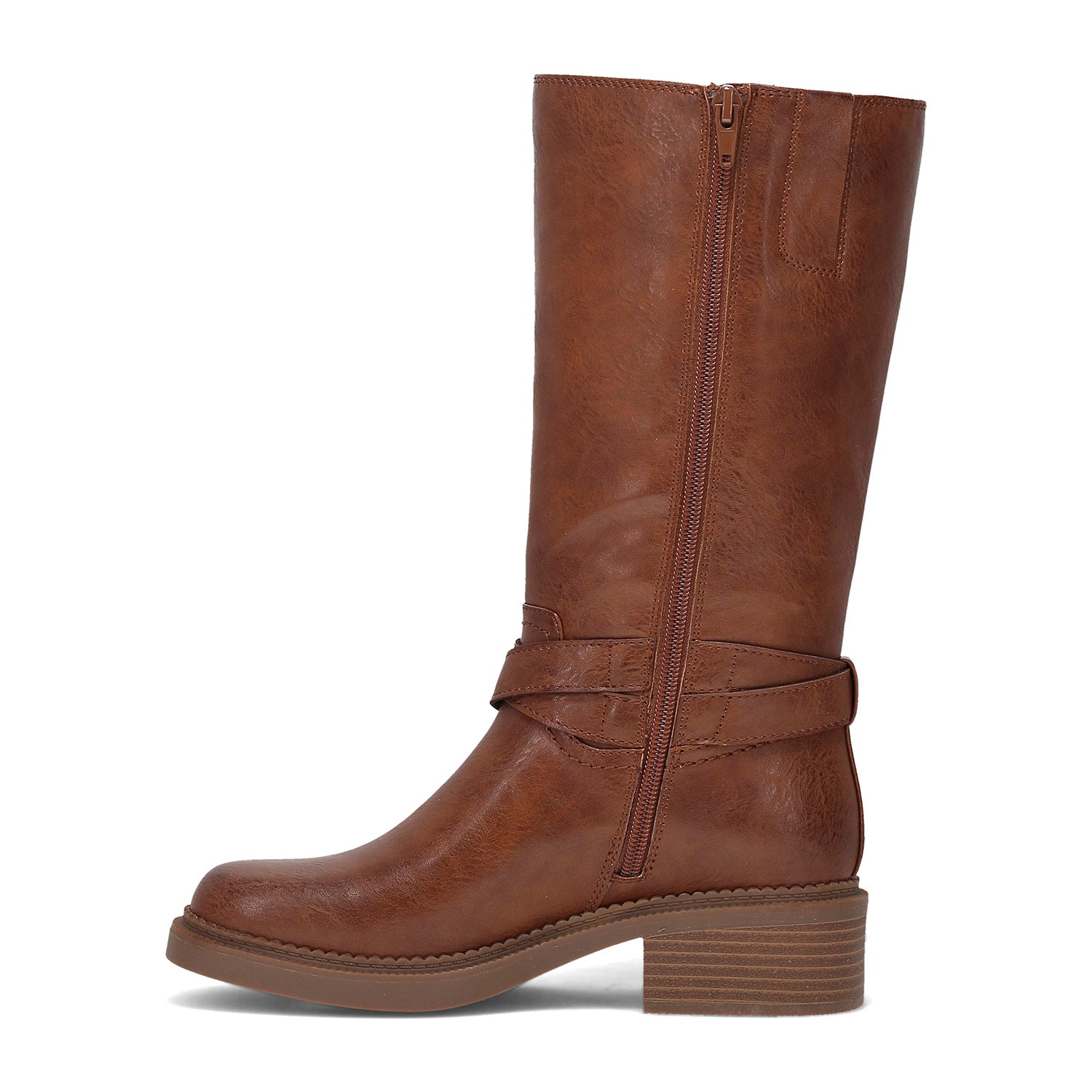Frye and Co. Womens Marnie Stacked Heel Motorcycle Boots