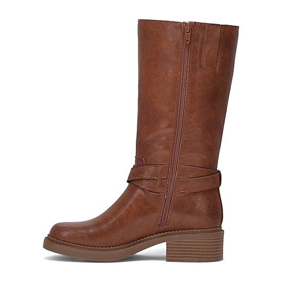 Frye and Co. Womens Marnie Stacked Heel Motorcycle Boots