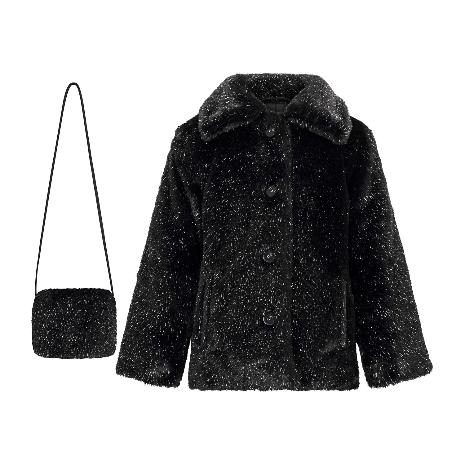 S Rothschild Toddler Girls Faux Fur Midweight Coat