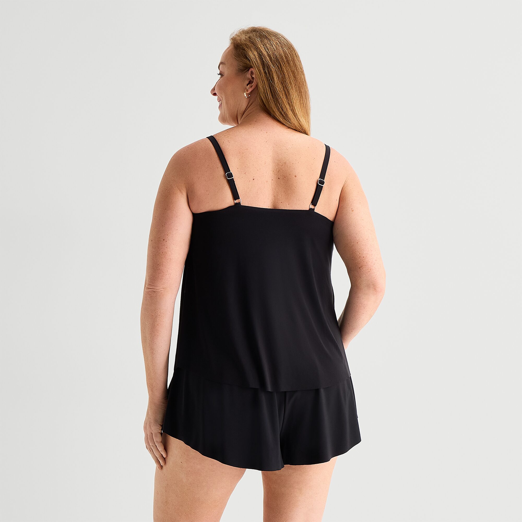 Trimshaper Womens Floral Plus Tankini Swimsuit Top