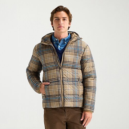 St. John's Bay Mens Packable Puffer Jacket In Brown