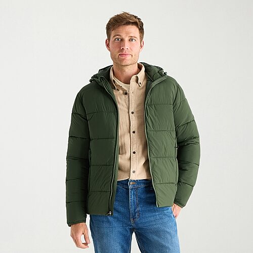 St. John's Bay Mens Packable Puffer Jacket In Green