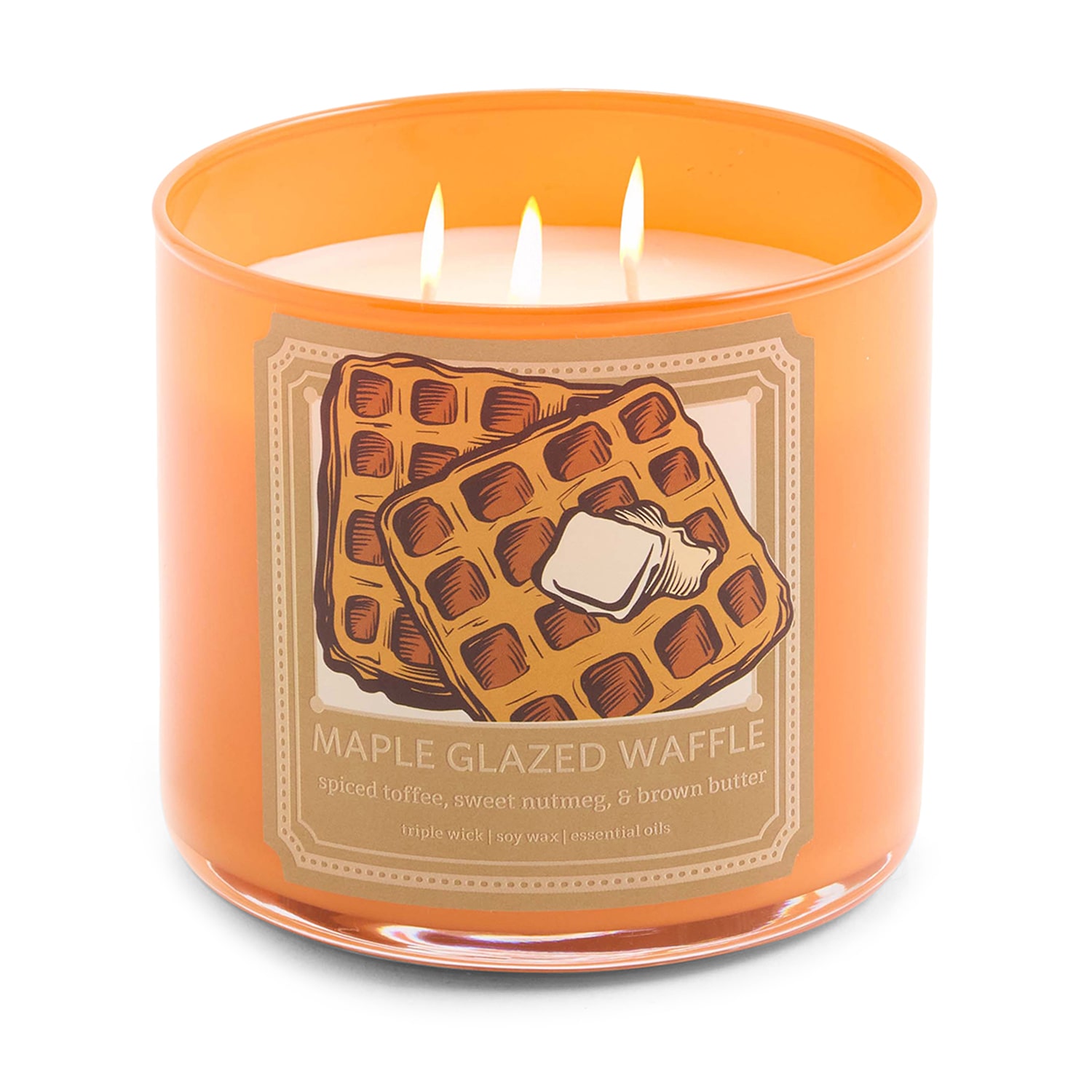 Distant Lands 14oz Maple Glazed Waffle 3-Wick Scented Jar Candle