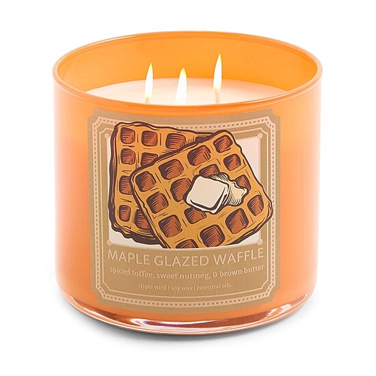 Distant Lands 14oz Maple Glazed Waffle 3-Wick Scented Jar Candle