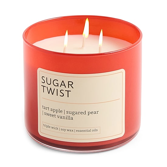 Distant Lands 14oz Sugar Twist 3-Wick Scented Jar Candle