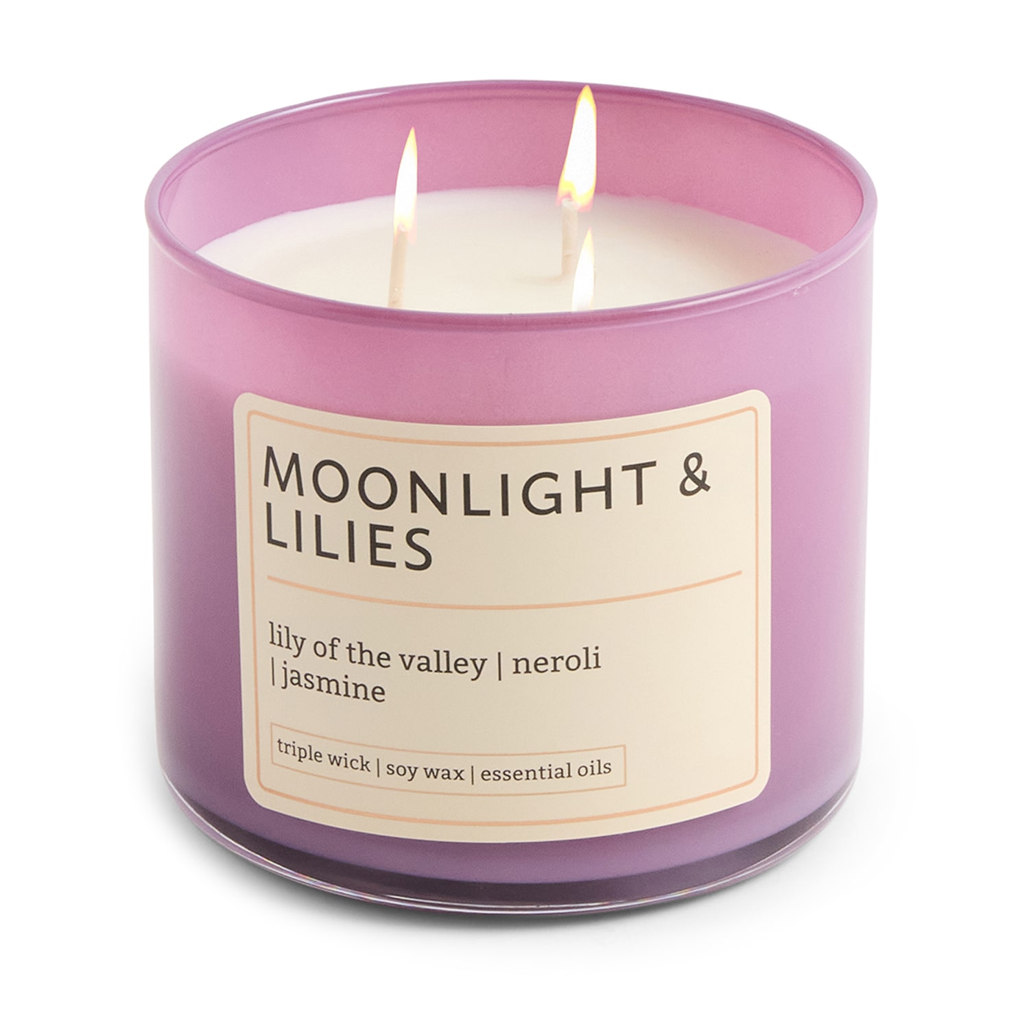 Distant Lands 14oz Moonlight & Lilies 3-Wick Scented Jar Candle