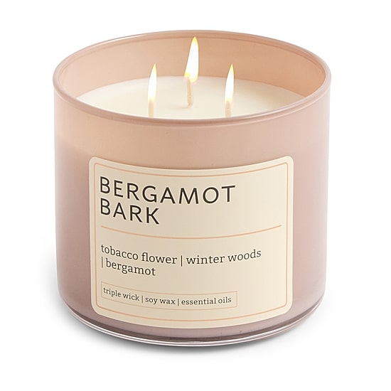 Distant Lands 14oz Bergamot Bark 3-Wick Scented Jar Candle