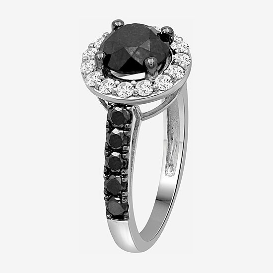 Limited Quantities! Womens 3 CT. T.W. Natural Black Diamond Sterling Silver Cocktail Ring