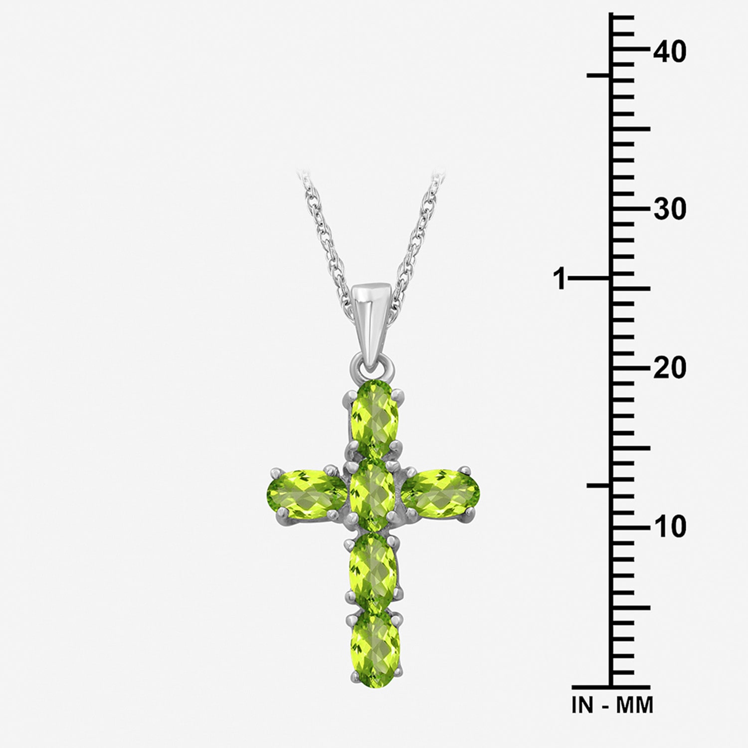 Limited Quantities! Womens Genuine Green Peridot Sterling Silver Cross 18 Inch Pendant Necklace