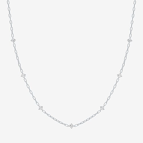 Diamond Addiction (G-H / Si2-I1) Womens 2 CT. T.W. Lab Grown White Diamond 10K Gold 19 1/2 Inch Link Chain Necklace, One Size, White