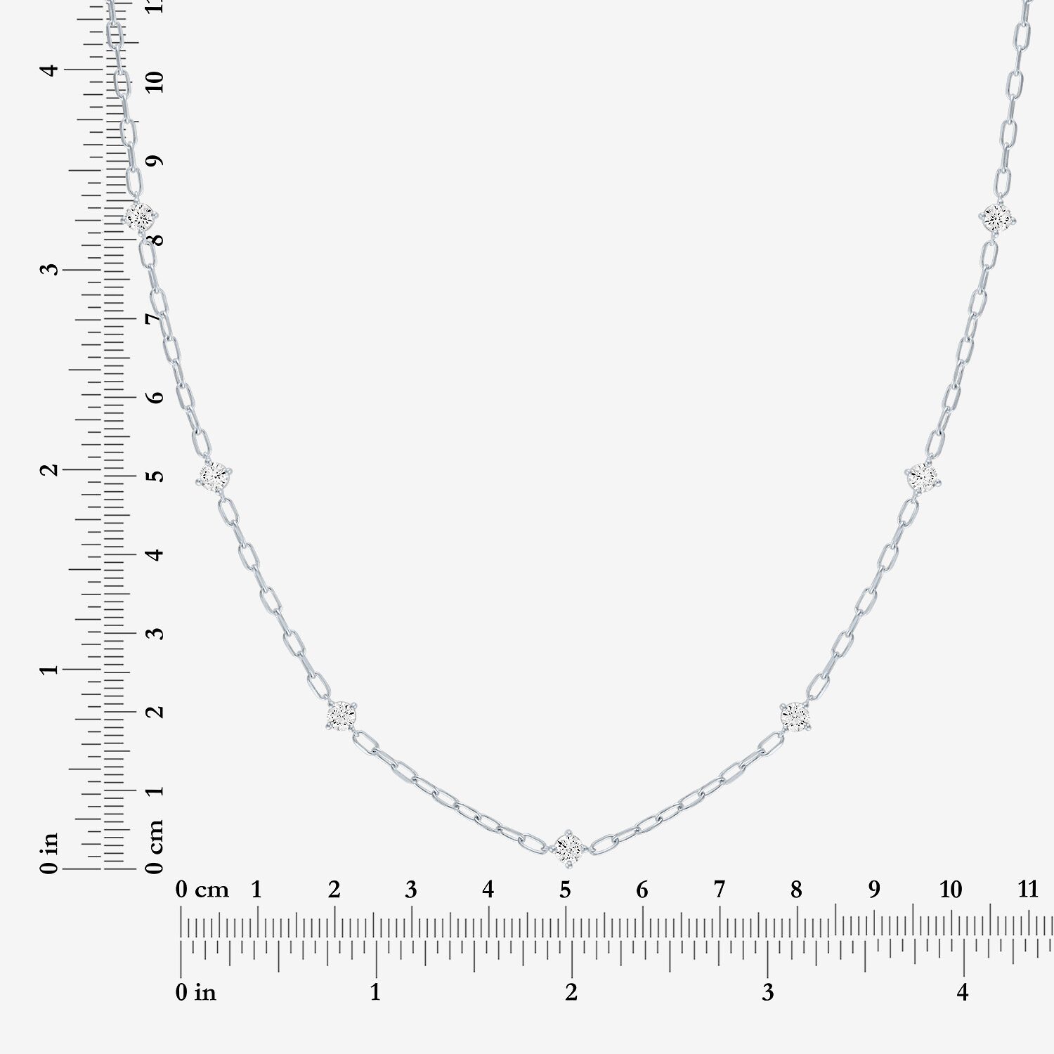 Diamond Addiction (G-H / Si2-I1) Womens 2 CT. T.W. Lab Grown White 10K Gold 19 1/2 Inch Link Chain Necklace