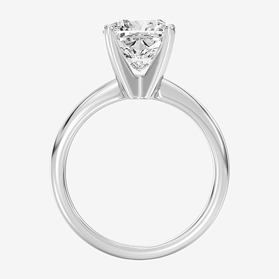(G / VS2) Womens 3 CT. Lab-Grown White Diamond 14K Gold Cushion Solitaire Engagement Ring