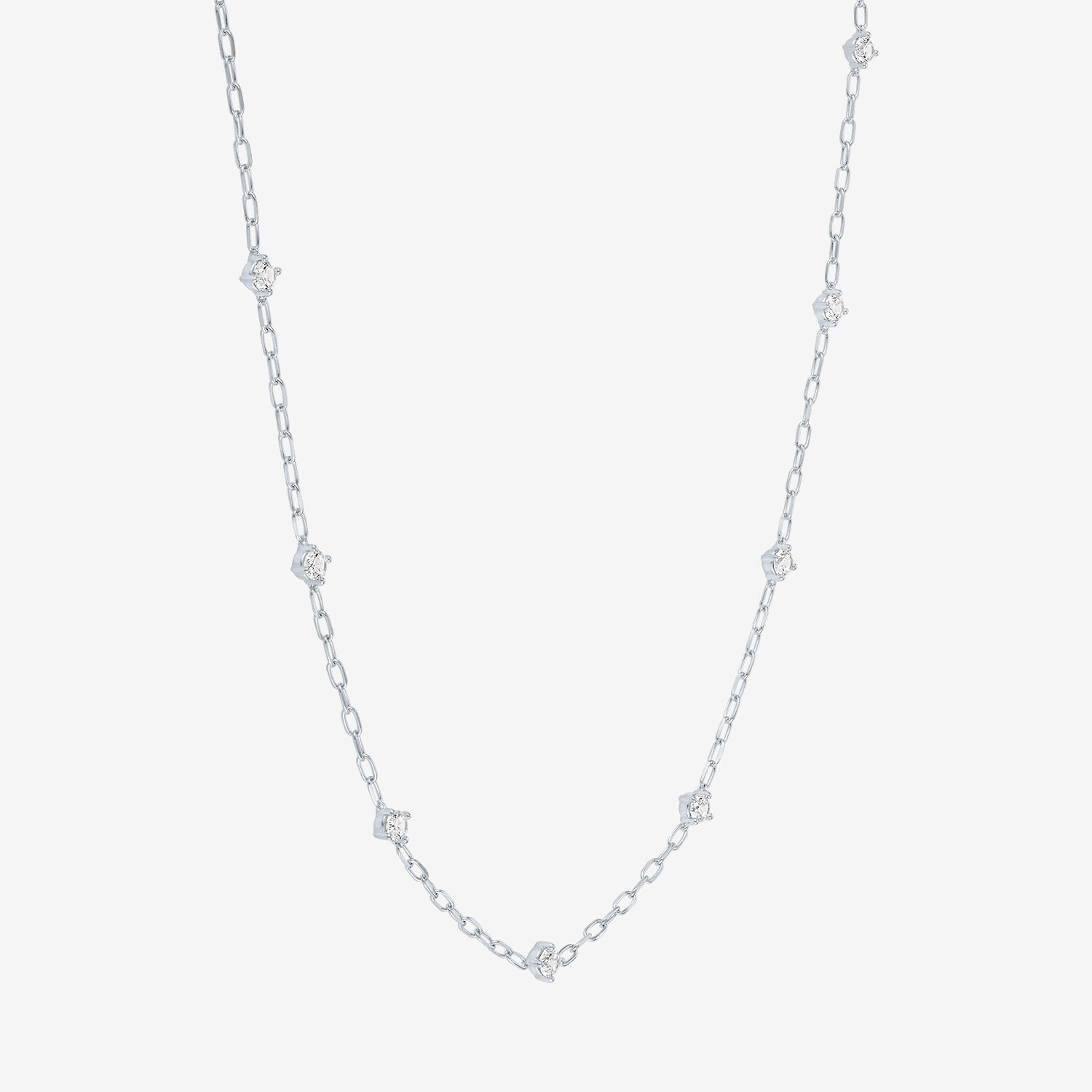 Diamond Addiction (G-H / Si2-I1) Womens 2 CT. T.W. Lab Grown White 10K Gold 19 1/2 Inch Link Chain Necklace