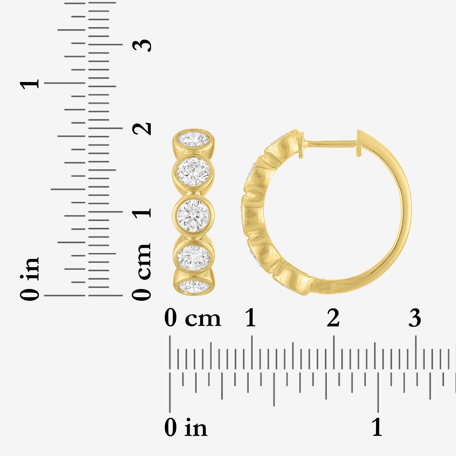 Diamond Addiction (G-H / Si2-I1) Womens 2 CT. T.W. Lab Grown White Diamond 14K Gold Over Silver 20mm Hoop Earrings