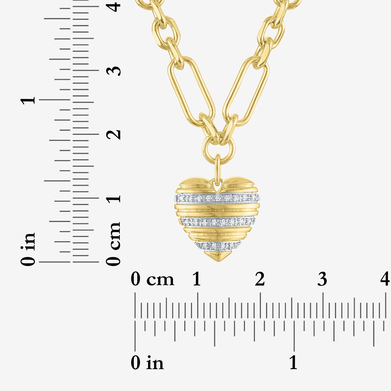 (G-H / Si1-Si2) Womens 1/8 CT. T.W. Lab Grown White Diamond 14K Gold Over Brass Heart 2-pc. Jewelry Set