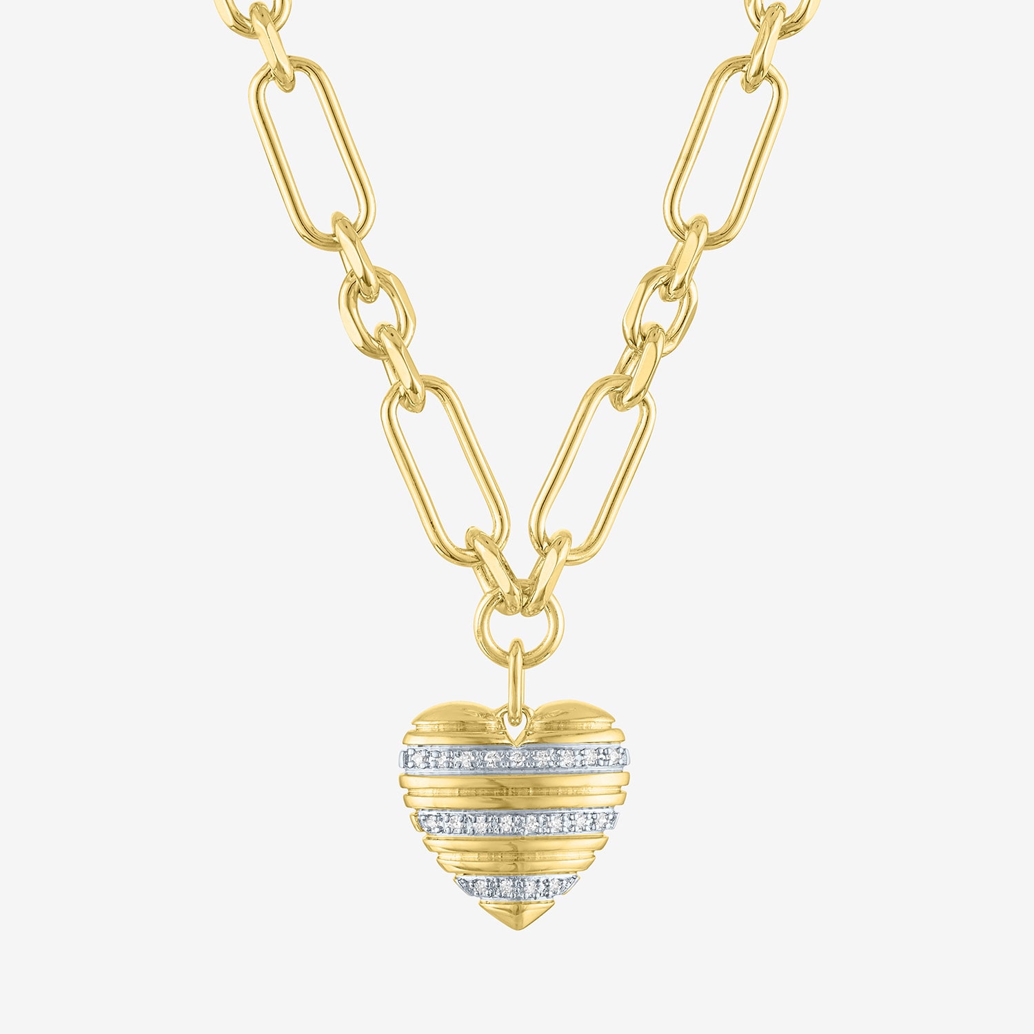 (G-H / Si1-Si2) Womens 1/8 CT. T.W. Lab Grown White Diamond 14K Gold Over Brass Heart 2-pc. Jewelry Set