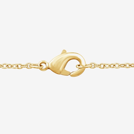 (F / Si1-Si2) Womens 1/4 CT. T.W. Lab Grown White Diamond 14K Gold Over Brass 18 Inch Pendant Necklace