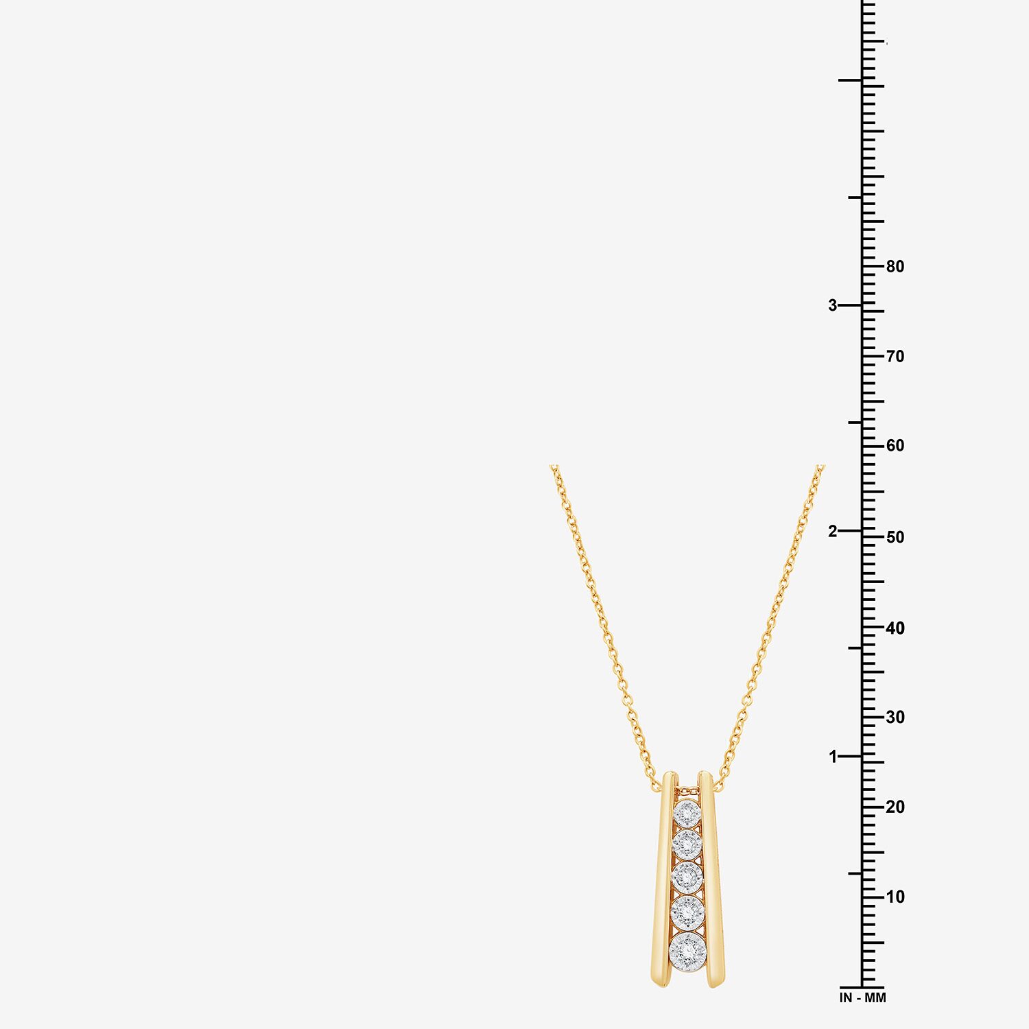 (F / Si1-Si2) Womens 1/4 CT. T.W. Lab Grown White Diamond 14K Gold Over Brass 18 Inch Pendant Necklace