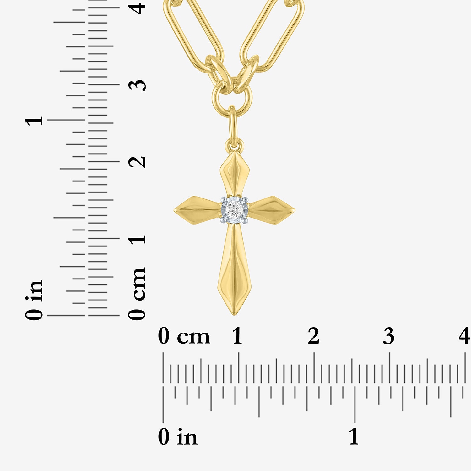 Religious Jewelry (G-H / Si1-Si2) Womens 1/10 CT. T.W. Lab Grown White Diamond 14K Gold Over Brass Cross 2-pc. Jewelry Set