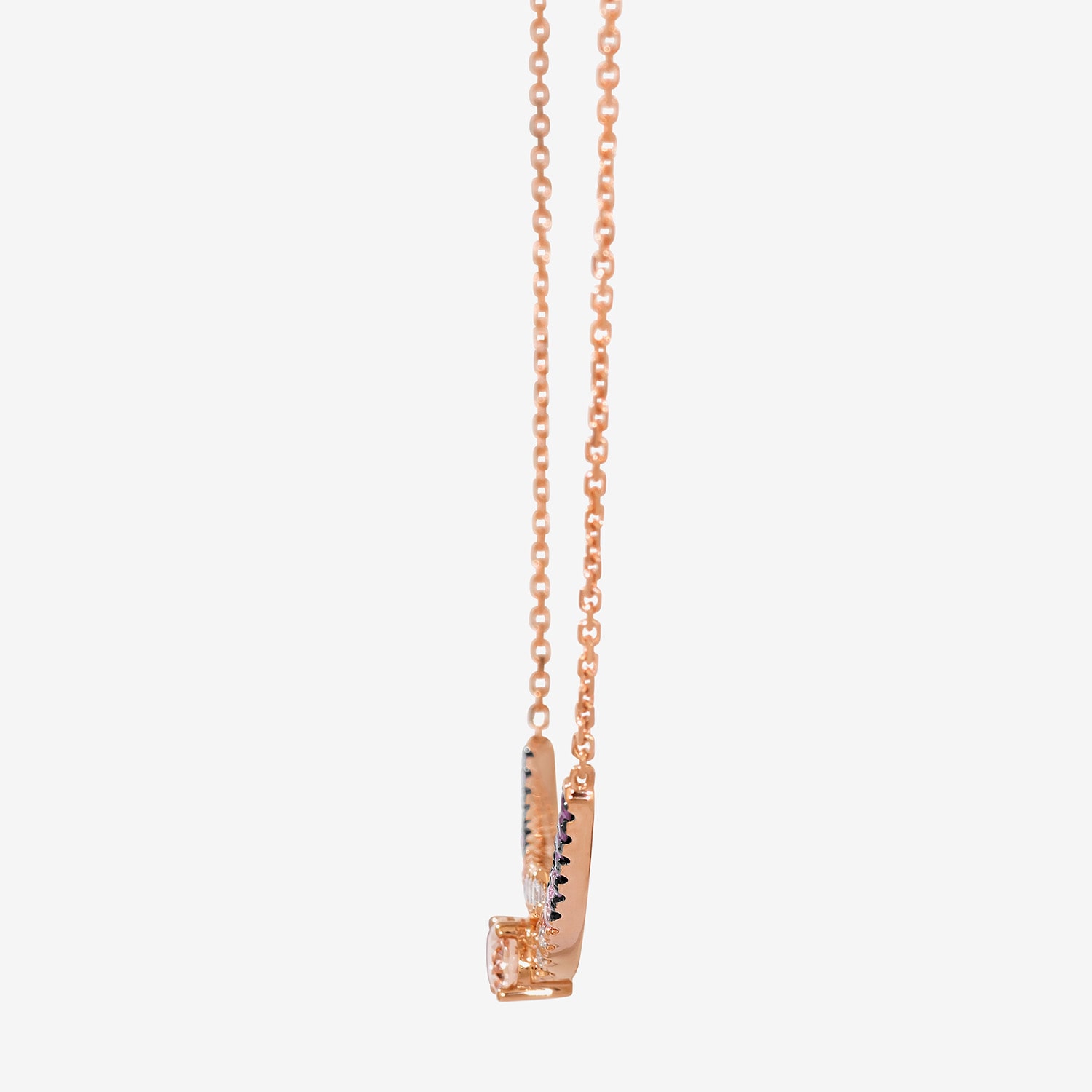 Le Vian Grand Sample Sale Le Vian Grand Sample Sale Limited Quantities! Womens Genuine Pink Morganite 14K Rose Gold Curved 19 Inch Pendant Necklace