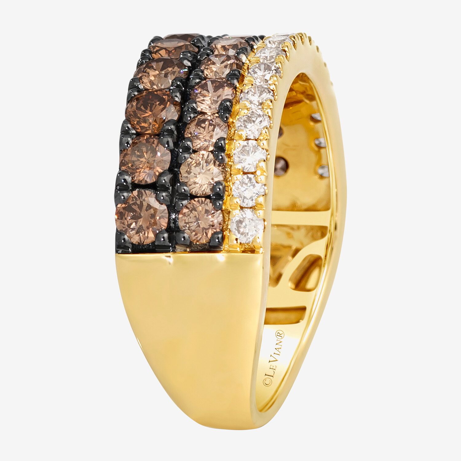 Le Vian Grand Sample Sale Le Vian Grand Sample Sale Limited Quantities! Womens 21.5MM 1 7/8 CT. T.W. Natural Champagne Diamond 14K Gold Band