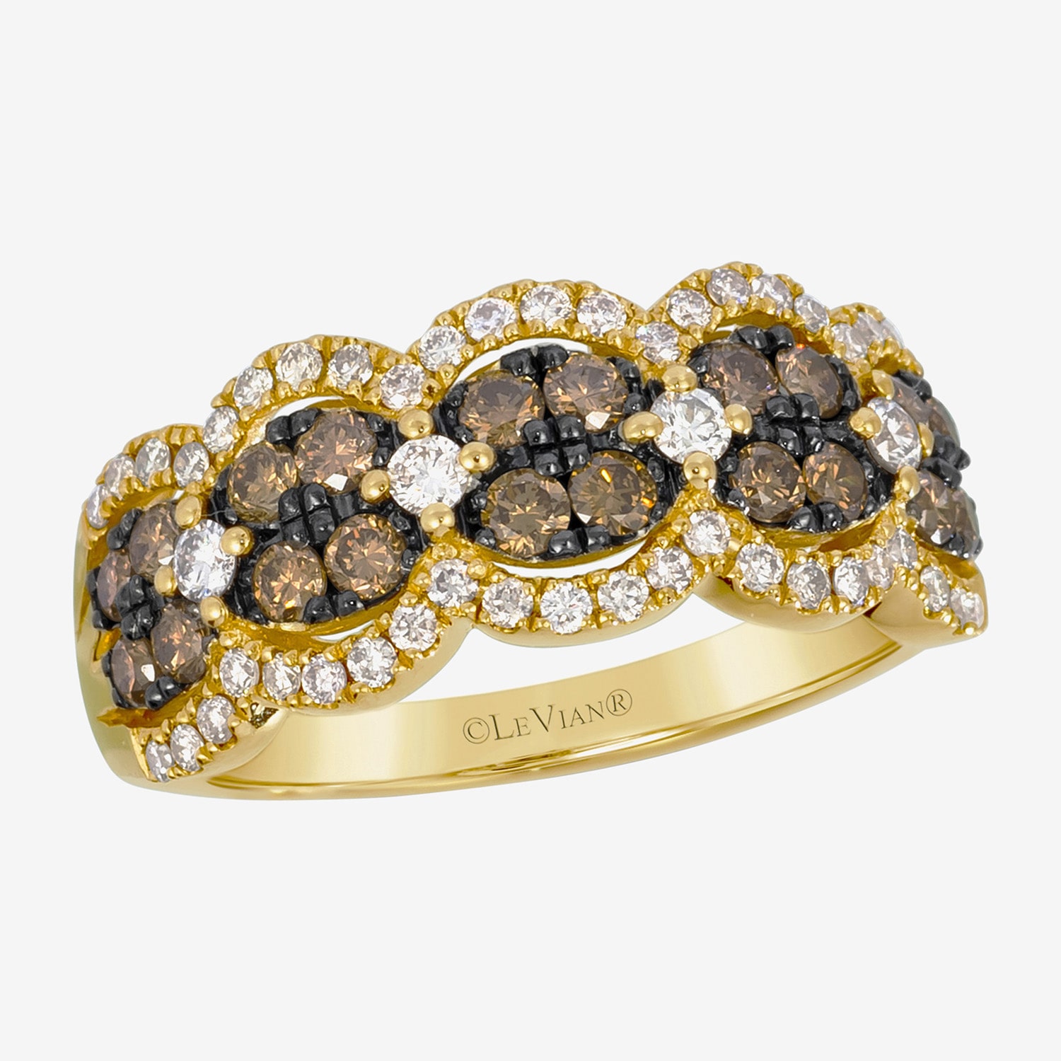 Le Vian Grand Sample Sale Le Vian Grand Sample Sale Limited Quantities! Womens 21MM 1 CT. T.W. Natural Champagne Diamond 14K Gold Band