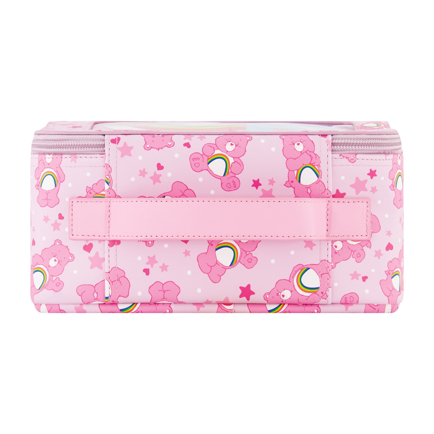 Care Bears Cheer Bear 2-Piece Travel Cosmetic Case Set – Rainbow and Cheer Bear Design with Heart Zipper Pulls