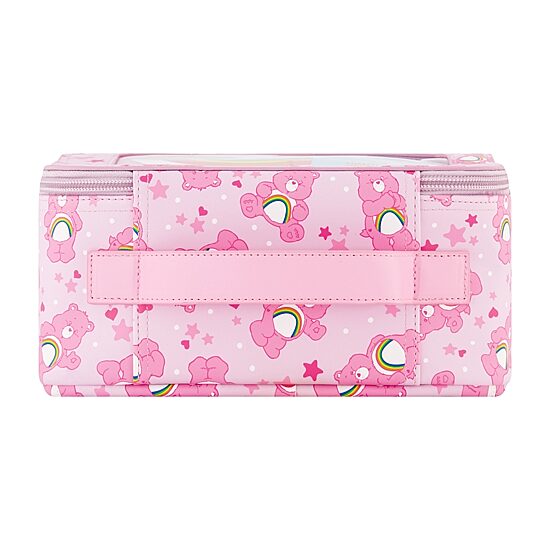 Care Bears Cheer Bear 2-Piece Travel Cosmetic Case Set – Rainbow and Cheer Bear Design with Heart Zipper Pulls