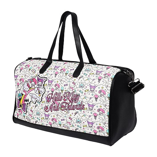 Ful Sanrio Hello Kitty and Friends "Sugar Rush" Black & White Weekender Duffel Bag