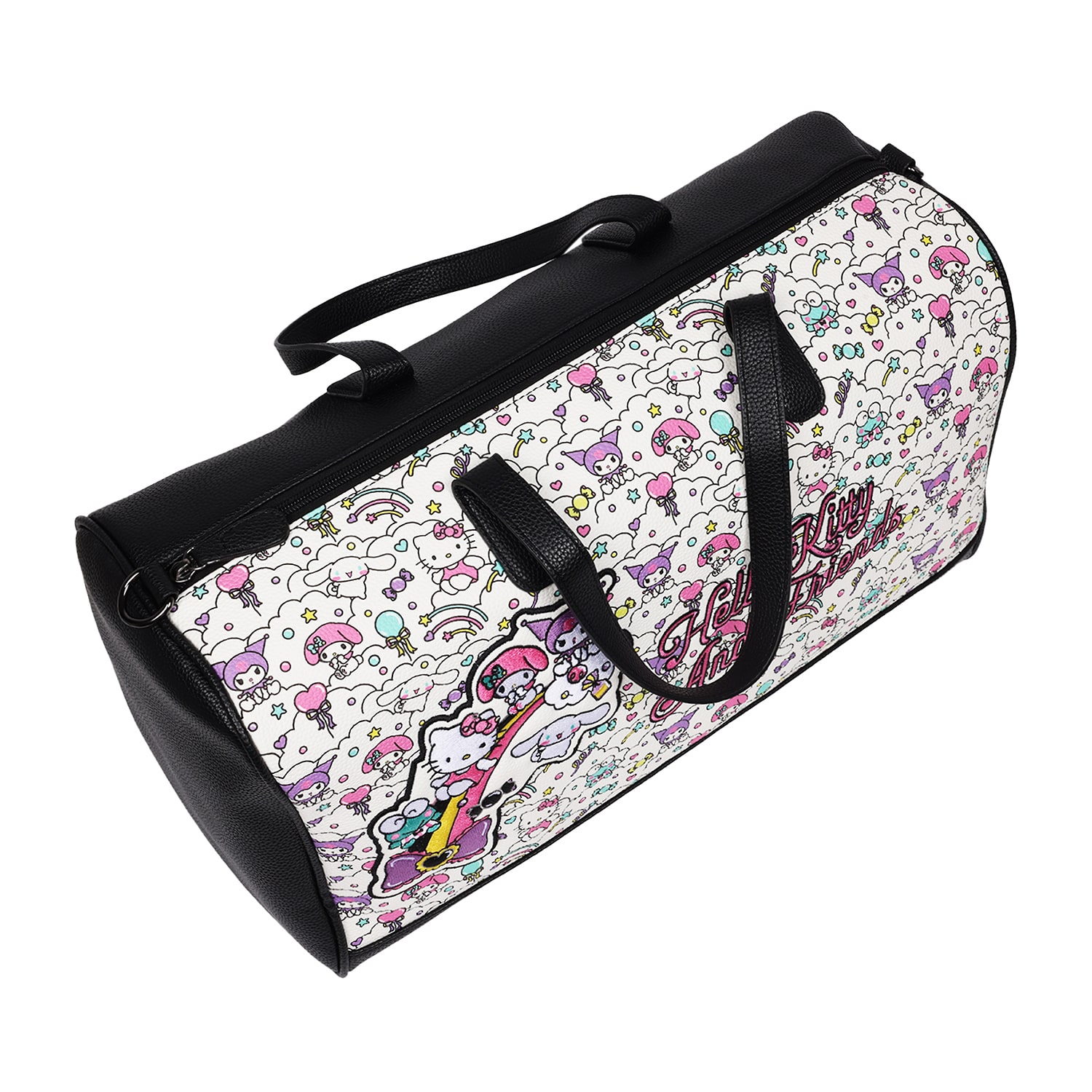 Ful Sanrio Hello Kitty and Friends "Sugar Rush" Black & White Weekender Duffel Bag