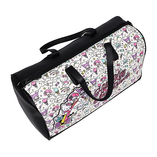 Ful Sanrio Hello Kitty and Friends "Sugar Rush" Black & White Weekender Duffel Bag