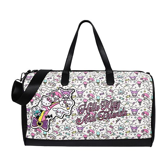 Ful Sanrio Hello Kitty and Friends "Sugar Rush" Black & White Weekender Duffel Bag