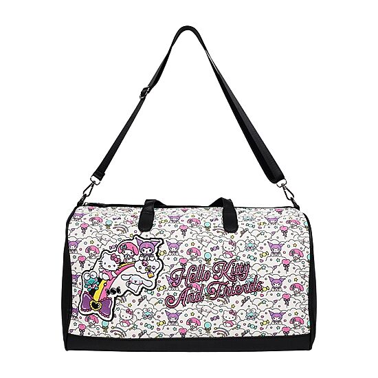 Ful Sanrio Hello Kitty and Friends "Sugar Rush" Black & White Weekender Duffel Bag