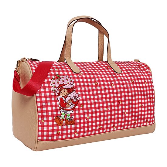 Strawberry Shortcake Gingham Weekender Duffel Bag
