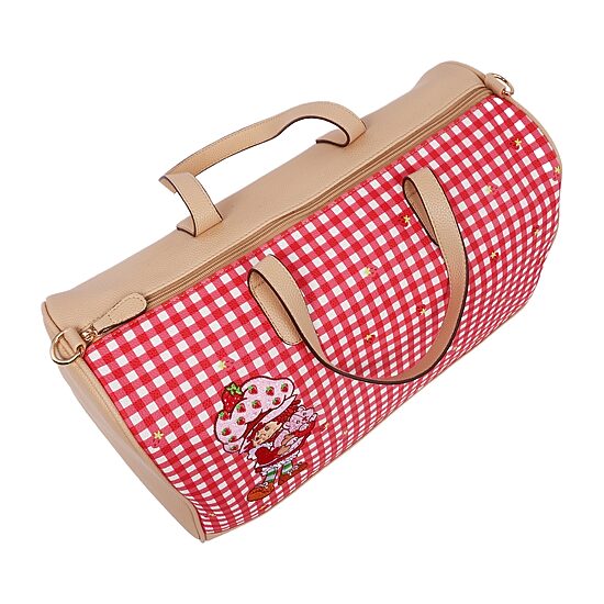 Strawberry Shortcake Gingham Weekender Duffel Bag