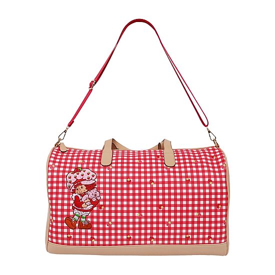 Strawberry Shortcake Gingham Weekender Duffel Bag