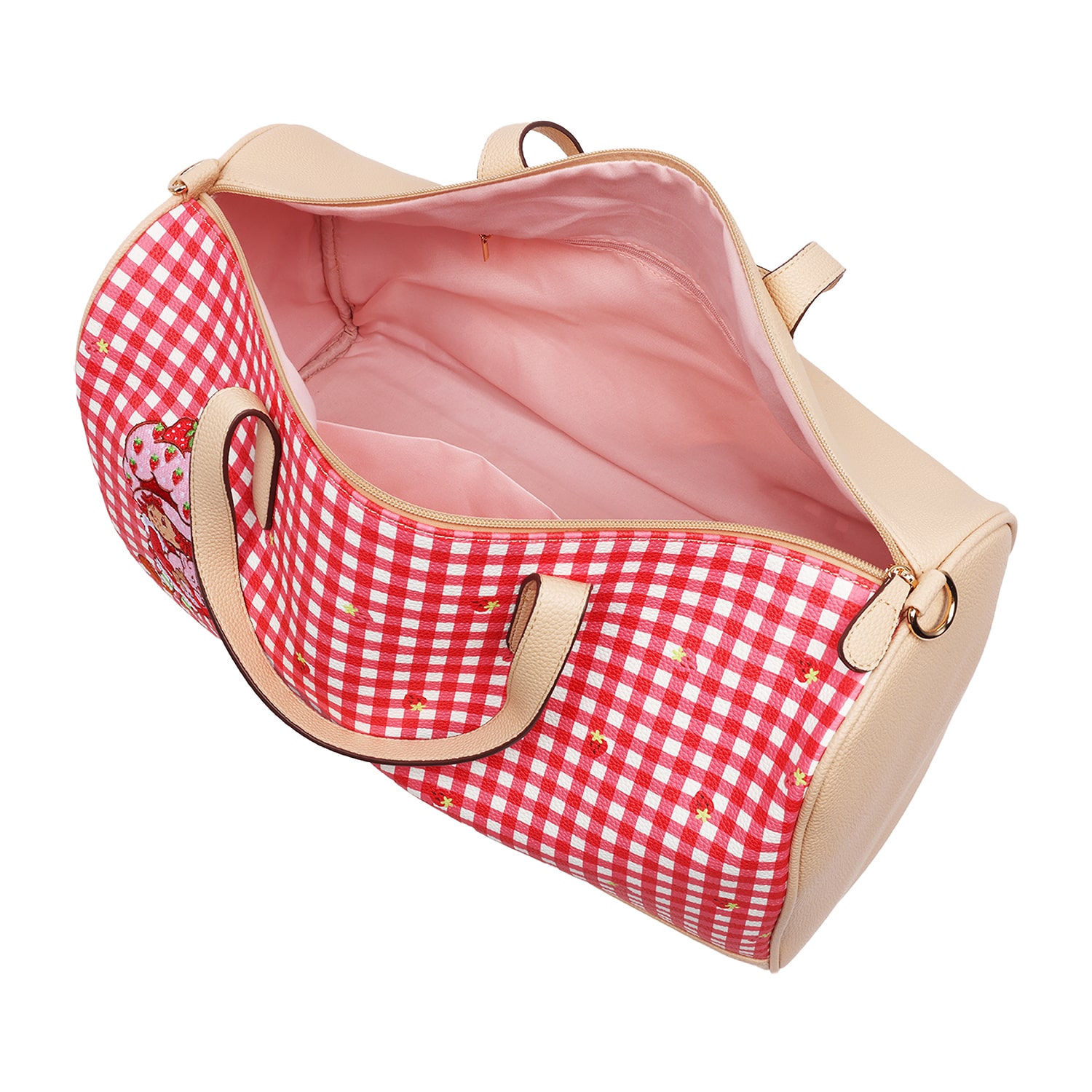 Strawberry Shortcake Gingham Weekender Duffel Bag