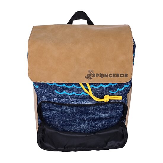 SpongeBob Denim & Nubuck Backpack with Embroidered Patch