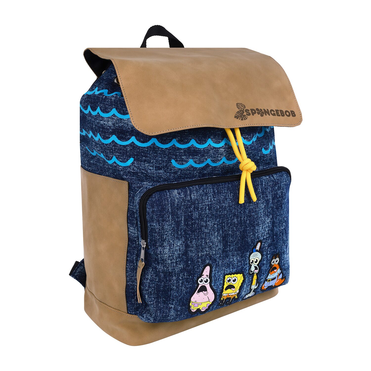 SpongeBob Denim & Nubuck Backpack with Embroidered Patch