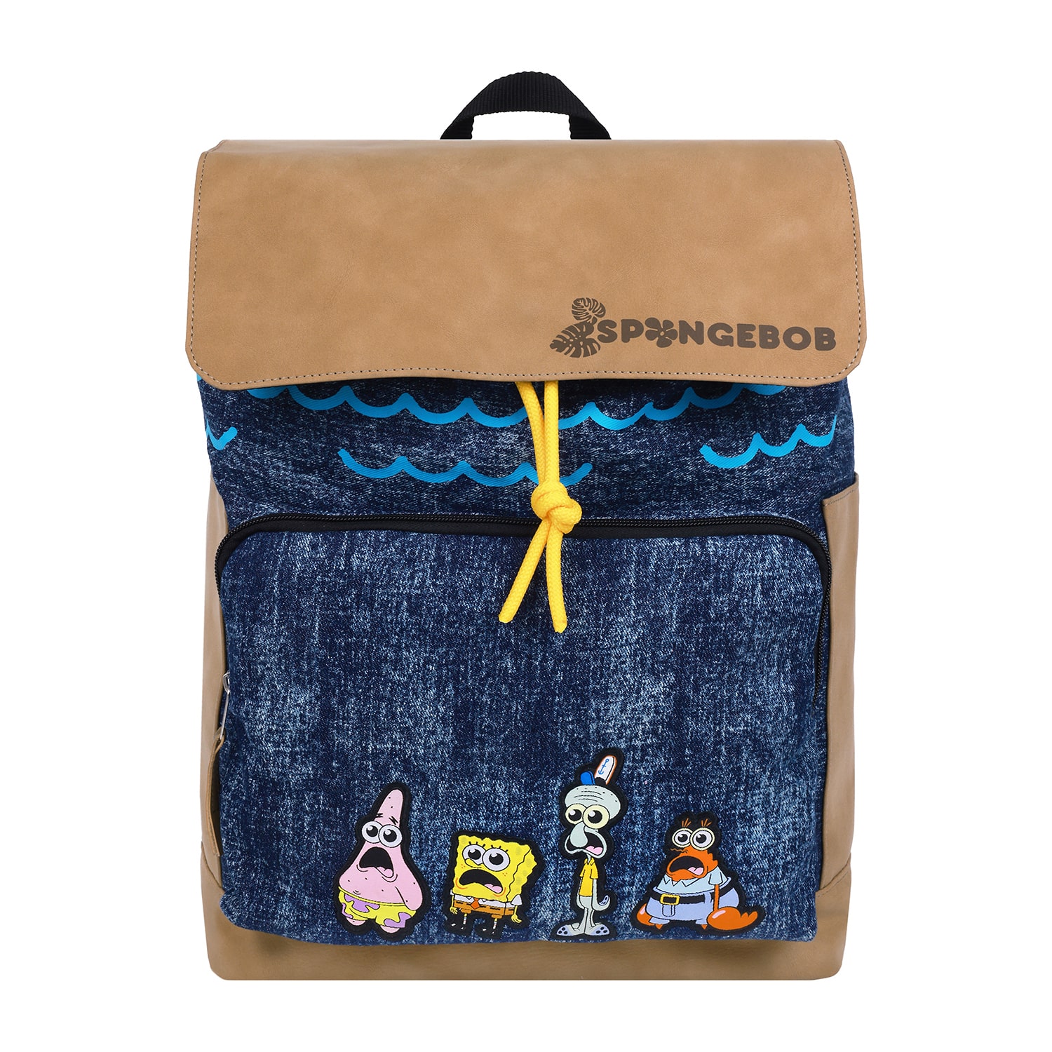 SpongeBob Denim & Nubuck Backpack with Embroidered Patch