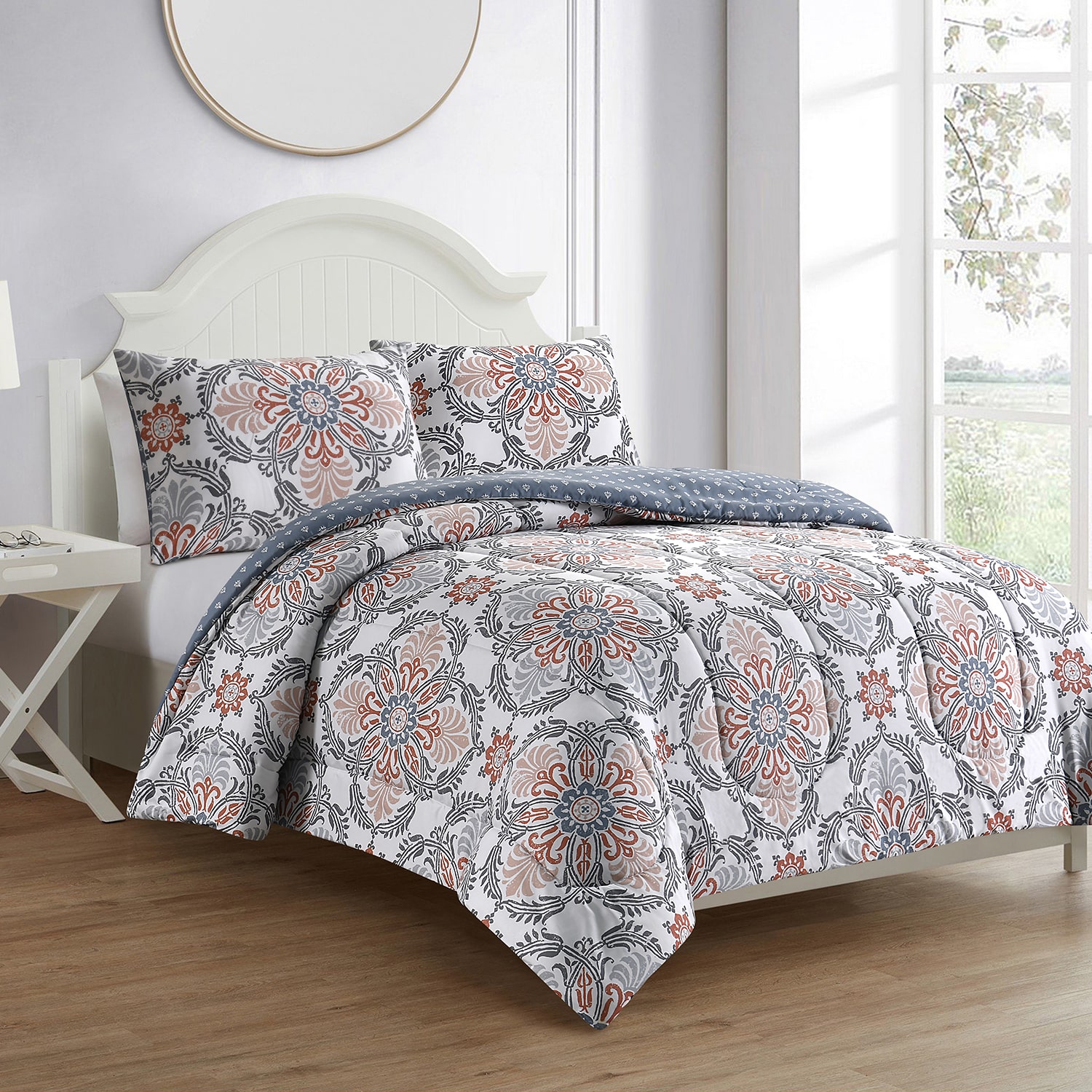 Hudson & Main Tuscan Medallion 3-pc. Easy Care Comforter Set