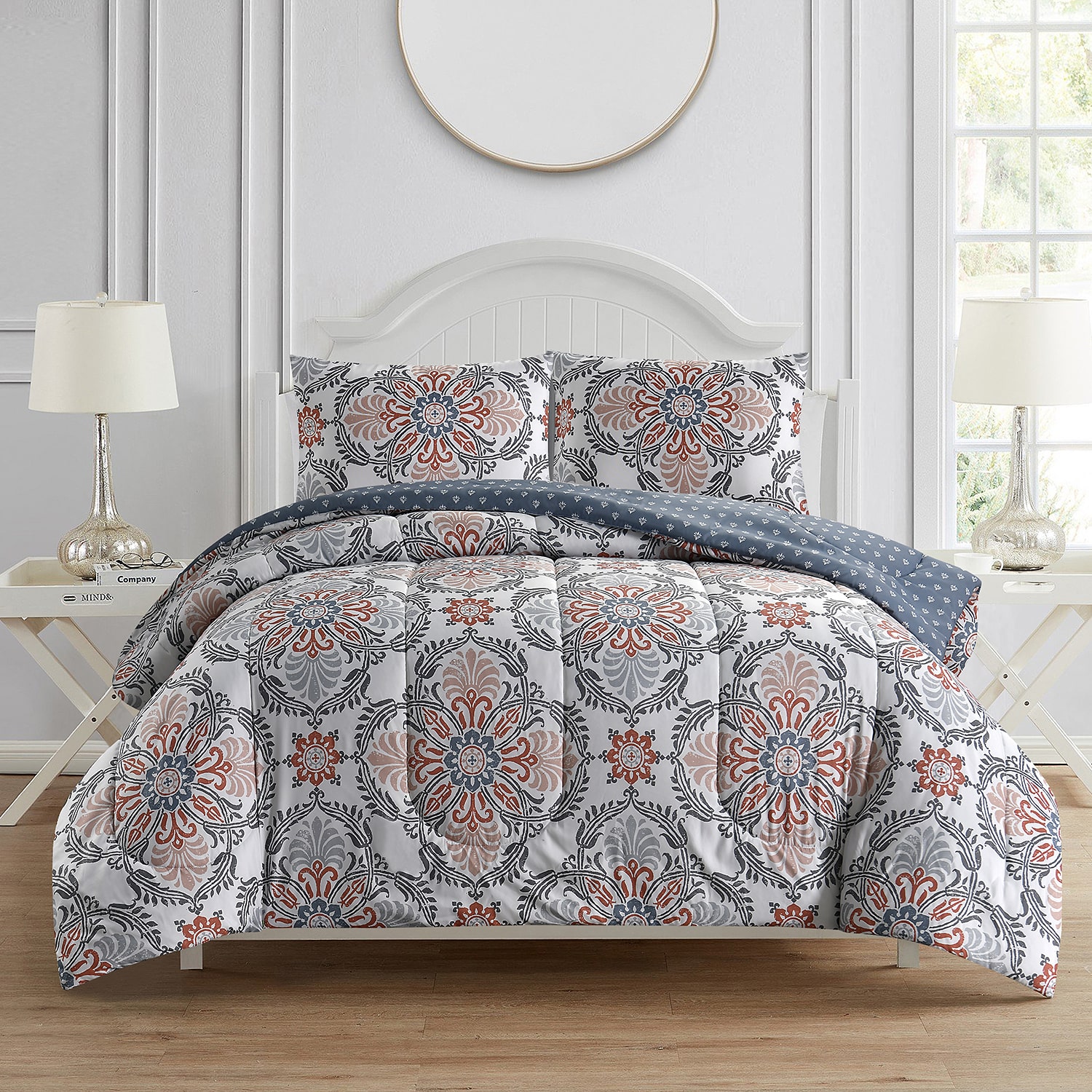 Hudson & Main Tuscan Medallion 3-pc. Easy Care Comforter Set
