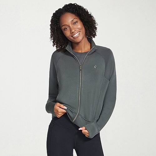 Skechers Womens Cozy Luxe Jacket In Green