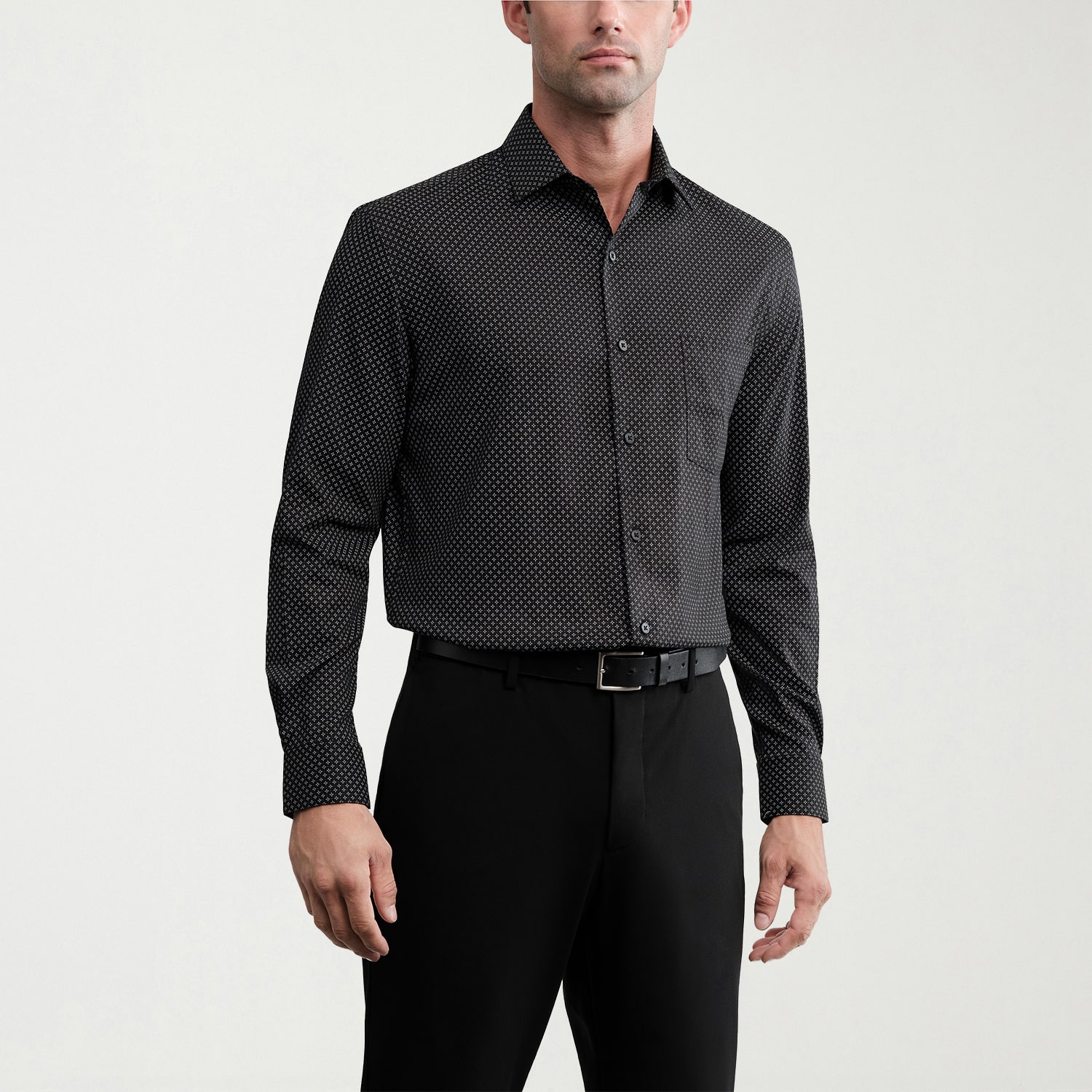 Van Heusen Ultra Flex Mens Regular Fit Wrinkle Free Long Sleeve Dress Shirt