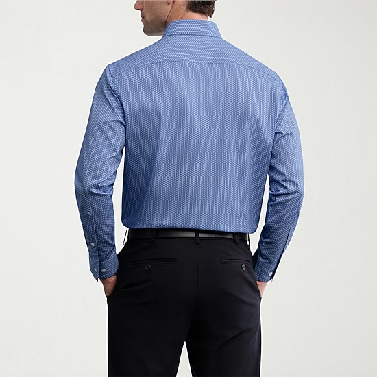 Van Heusen Everyday Defense Stain Shield Mens Regular Fit Wrinkle Free Long Sleeve Dress Shirt