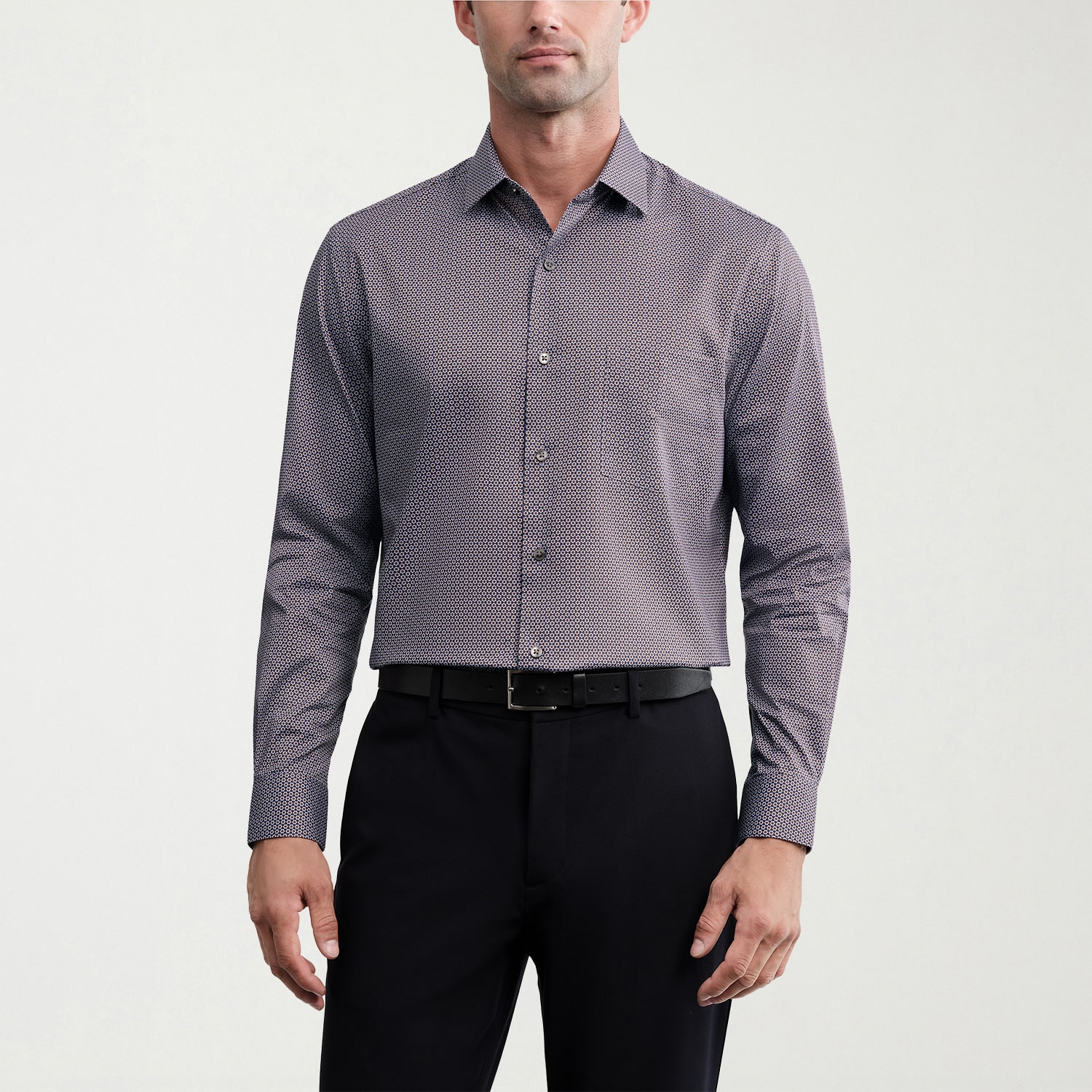Van Heusen Everyday Defense Stain Shield Mens Regular Fit Long Sleeve Dress Shirt