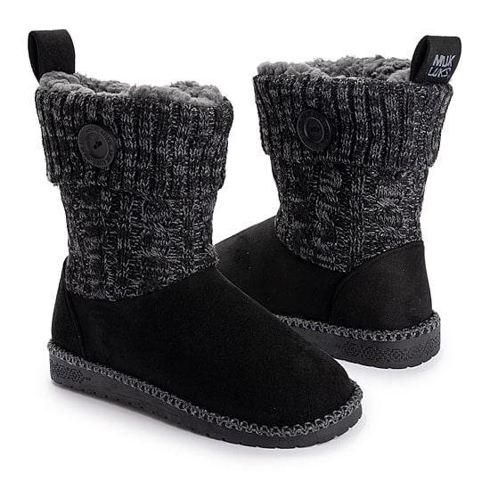 Muk Luks Womens Women'S Ml Footwear Water Resistant Slip Resistant Faux Fur Lined Flat Heel Winter Boots