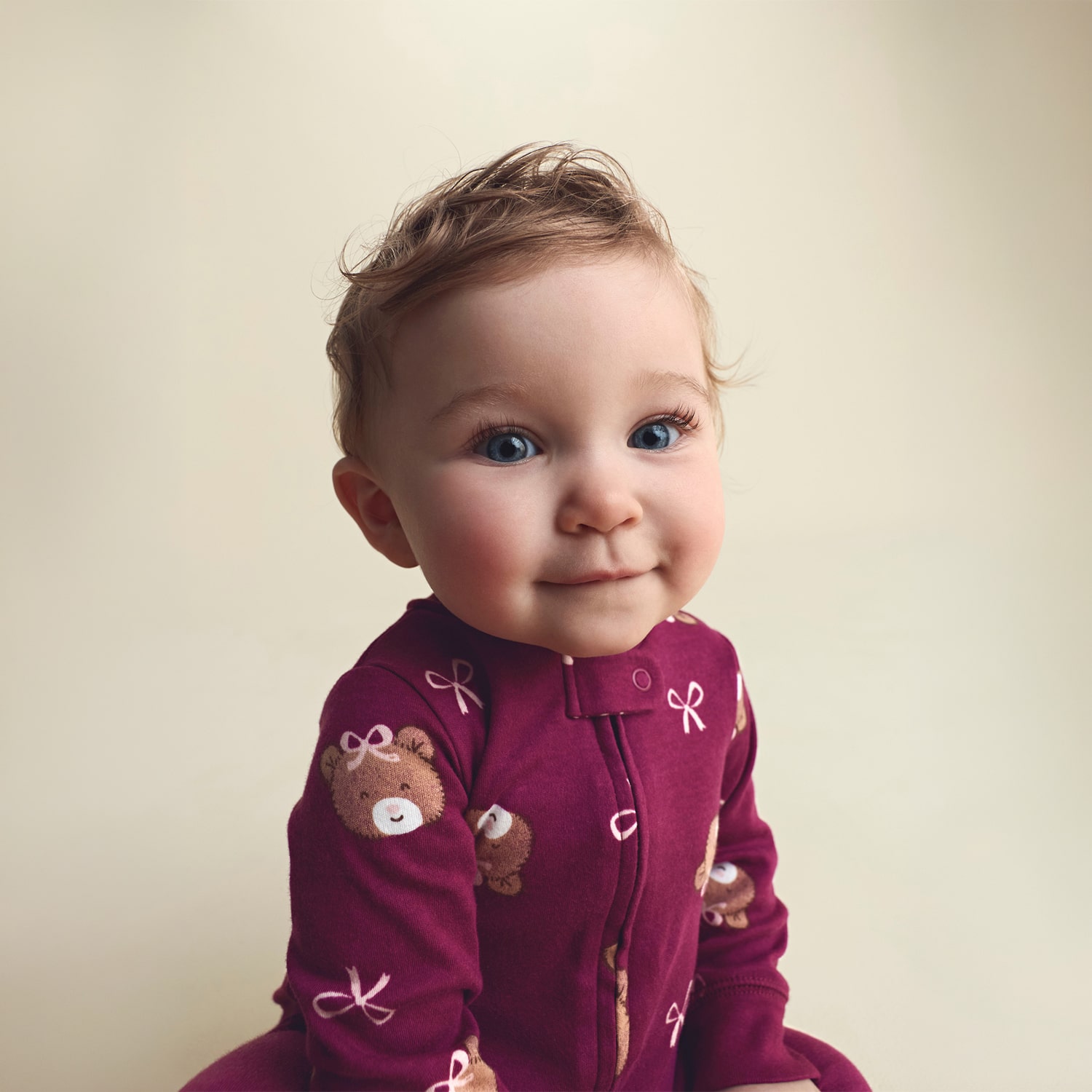 Carter's Bow Bear Baby Girls Animal Sleep and Play