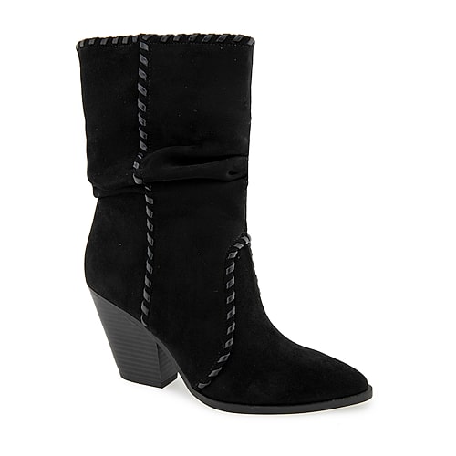 Esprit Womens Windy Block Heel Slouch Boots In Black