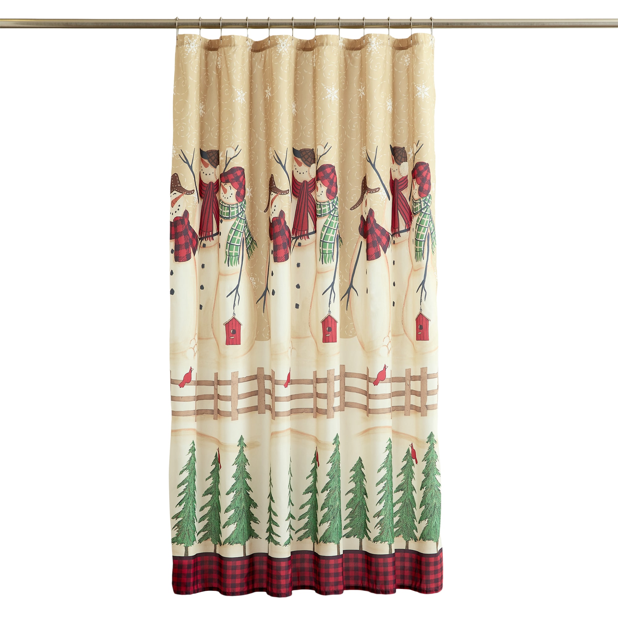 Avanti Snowman Gathering Shower Curtain